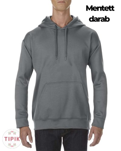 Unisex szürke kapucnis pulóver - 3XL