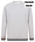 Unisex szürke kontrasztos pulóver - S