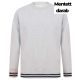Unisex szürke kontrasztos pulóver - S