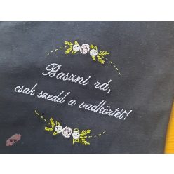   Baszni rá, csak szedd a vadkörtét! - Női-2XL-fekete virágos