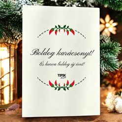Boldog karácsonyt - paprikás karácsonyi kísérőkártya