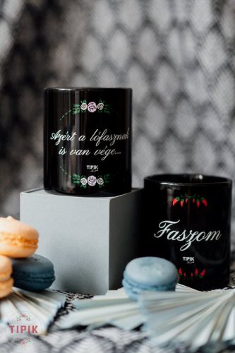 Faszom - fekete bögre