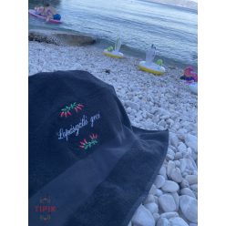 Lopásgátló geci - hímzett törölköző