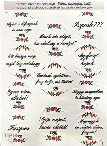 Tipik ideiglenes tetoválás csomag